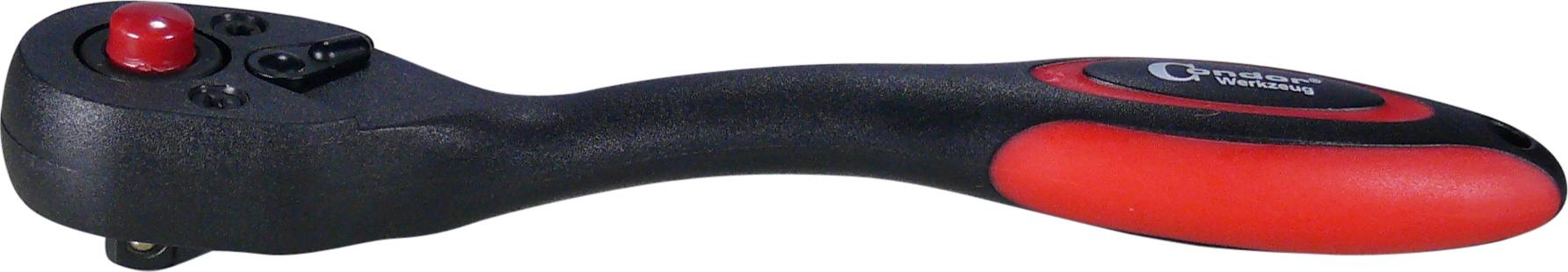 Račňa, 1/4", čierna ergonomický tvar, 145 mm