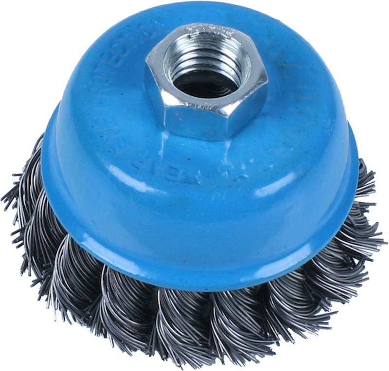 Wire Cup Brush Knotted, ø 65 mm, thread connection M14