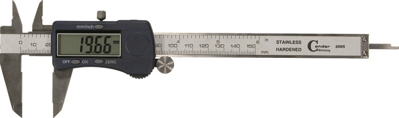 Digitalne-posuvné meradlo, metrika / palcový, 150 mm